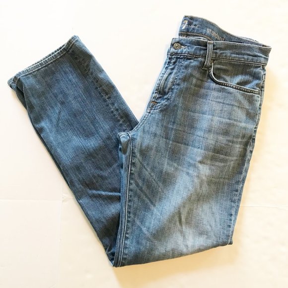 7 FOR ALL MANKIND Standard Straight Leg Jeans Mens 33 - Picture 2 of 11